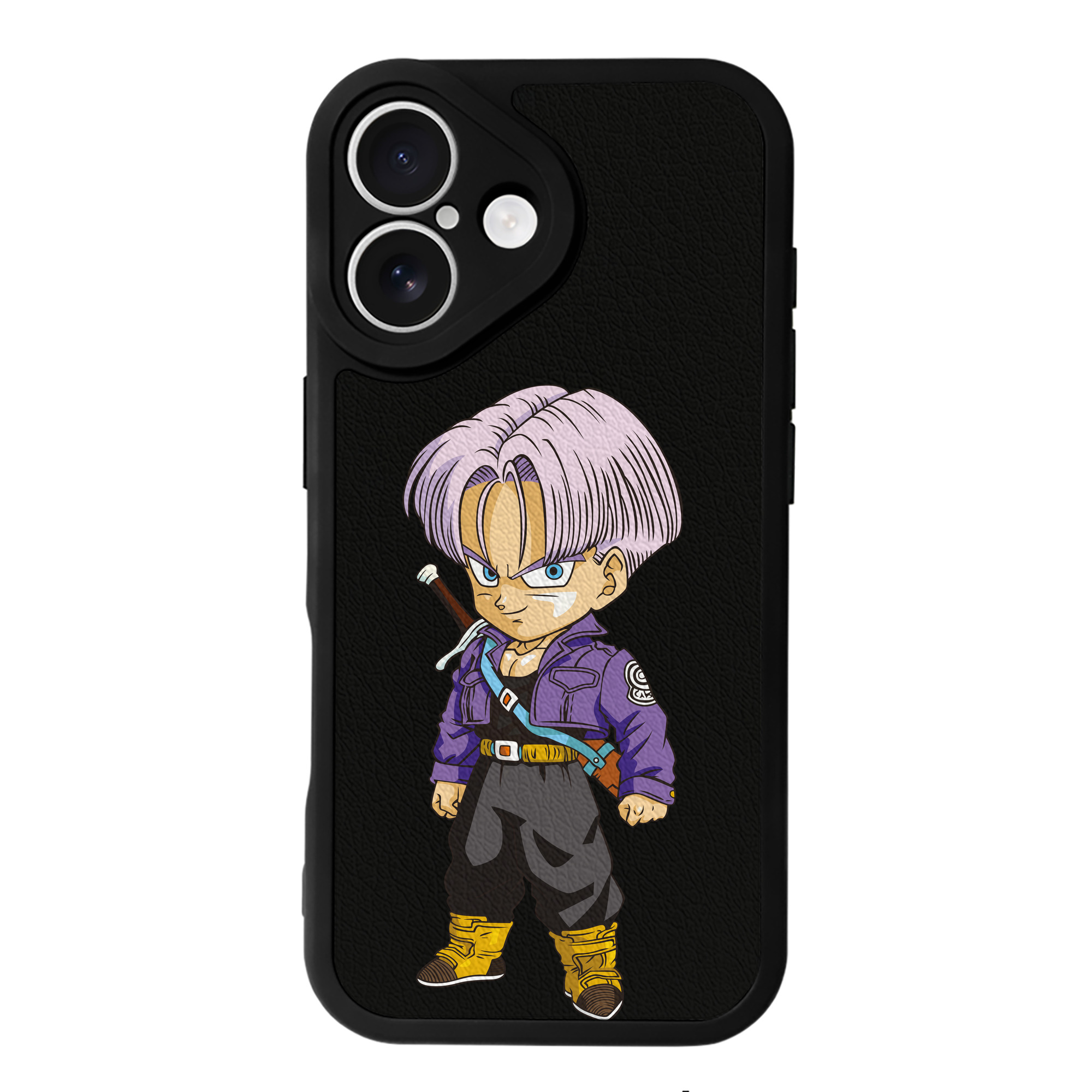 （画像用） ドラゴンボール トランクス（Torankusu）DRAGON BALL Trunks 【iPhone 16シリーズ対応】シリコンスマホケース（レザー調） 材質：シリコン